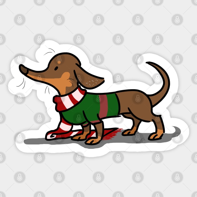 Sweater Weenie Sticker by zipadeelady